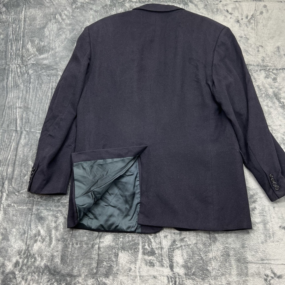 VTG Polo Ralph Lauren Made In USA 46L 100% Camel Hair Sport Coat Blazer Blue - Picture 6 of 15